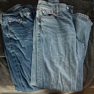 American Eagle Super High-Rise Baggy Straight Jeans